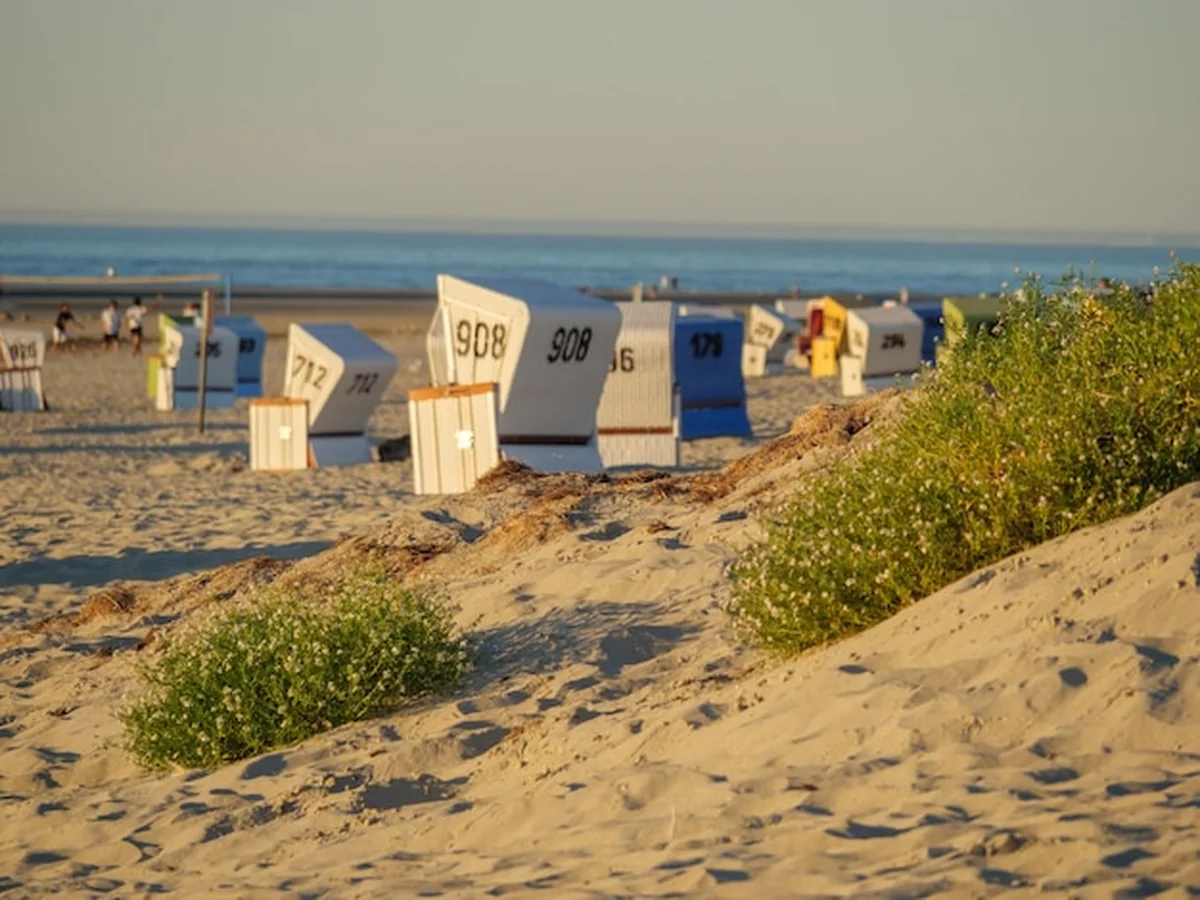 Plaża Langeoog w styczniu
